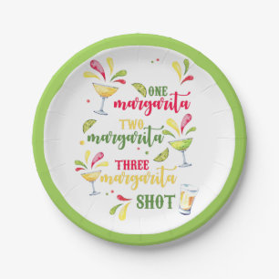 Festliche Wasserfarbe Margarita Pappteller