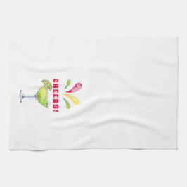 Festliche Wasserfarbe Margarita | Prost Geschirrtuch