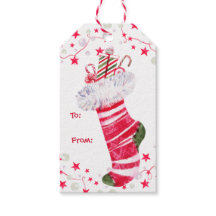 Festliche Wasserfarbe Weihnachten Pelz Strumpf
