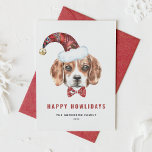 Festliche Wasserfarben Beagle Santa Happy Urlaub Feiertagskarte<br><div class="desc">Gute Ferien! Senden Sie Ihre Urlaubswünsche mit dieser individuell gestaltbaren Urlaubskarte an Familie und Freunde. Es verfügt über einen Aquarell-Beagle mit einer Weihnachtsmannmütze. Personalisieren Sie diese Beagle-Urlaubskarte,  indem Sie Ihre Daten hinzufügen. Diese Weihnachtskarte für den Hund ist auf anderen Cardstock erhältlich.</div>