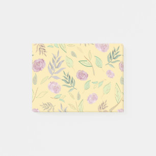 Festliche Wasserfarben-Blumen 2 Post-it Klebezettel
