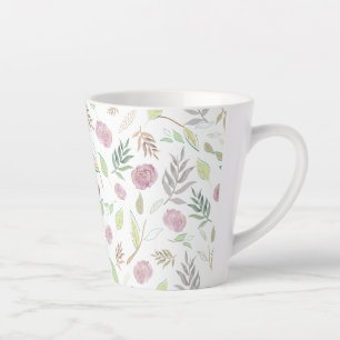 Festliche Wasserfarbenblumen 1 Milchtasse