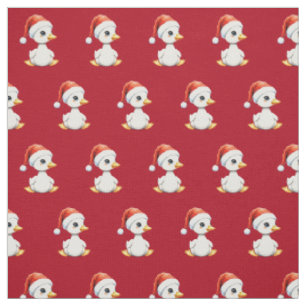 Festliche Weihnachts-Baby-Gans mit Santa-Hut Rot Stoff