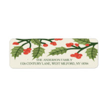 Festliche Weihnachtsadressen Labels