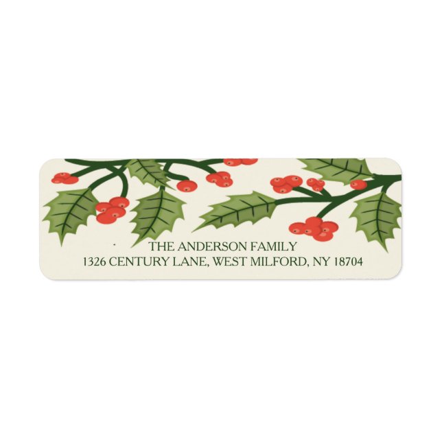 Festliche Weihnachtsadressen Labels (Vorne)