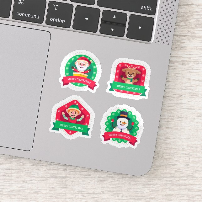 Festliche Weihnachtsaufkleberkollektion für Cartoo Aufkleber (Detail)