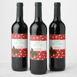 Festliche Weihnachtsbaume Berry Stars Familie Weih Weinetikett