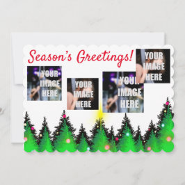 Festliche Weihnachtsbäume mit Lichtern Ankündigung