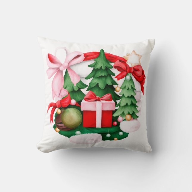 Festliche Weihnachtsbaumkissen Kissen (Vorderseite)