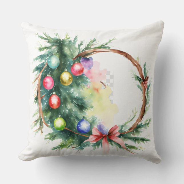 Festliche Weihnachtsbaumkissen Kissen (Vorderseite)
