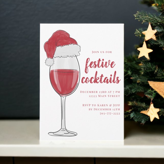 Festliche Weihnachtscocktails Feierabend Einladung (Von Creator hochgeladen)