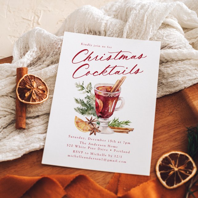 Festliche Weihnachtscocktails Feierabend Einladung (Von Creator hochgeladen)