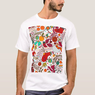Festliche Weihnachtselemente Nahtloses Design T-Shirt