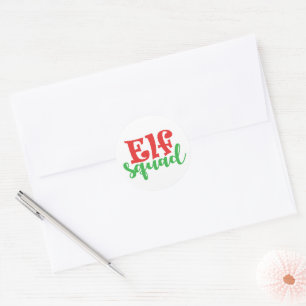 Festliche Weihnachtself-Plakatworte Runder Aufkleber