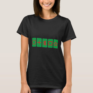 Festliche Weihnachtsfarben Zener Karten ESP Deck T-Shirt