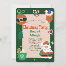 Festliche Weihnachtsfeier-Einladung