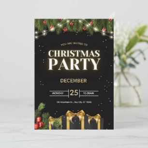 Festliche Weihnachtsfeier-Einladung Einladung