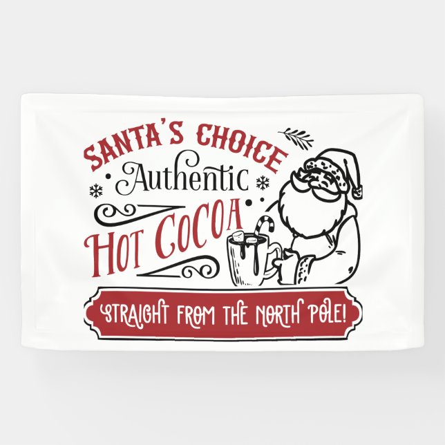 Festliche Weihnachtsfeier - Hot-Kakao-Bar Banner (Horizontal)