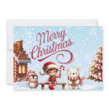 Festliche Weihnachtsfeier mit Elf, Einladung von P