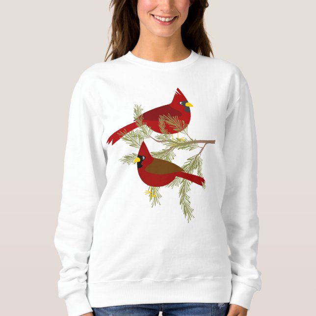 Festliche Weihnachtsfeiertage für Kardinäle Sweatshirt (Vorderseite)