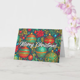 Festliche Weihnachtsfeiertage Ornamente Karte