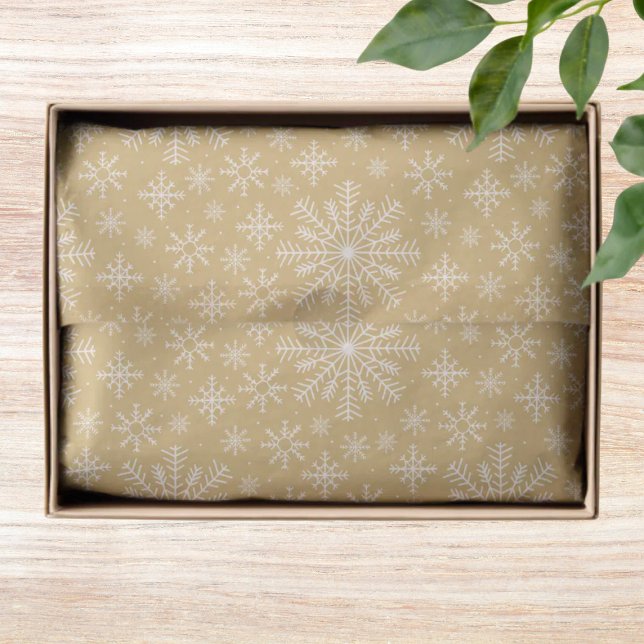Festliche Weihnachtsferien aus Gold Winterschneefl Seidenpapier (Von Creator hochgeladen)