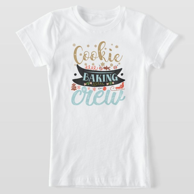 Festliche Weihnachtsgebäck Crew Wortart T-Shirt (Ablage )