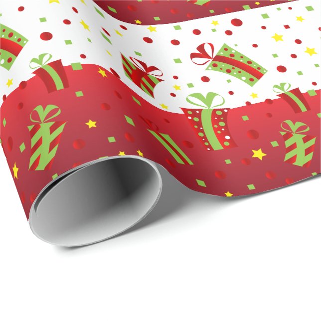 Festliche Weihnachtsgeschenke Geschenkpapier (Rolleneckpunkt)