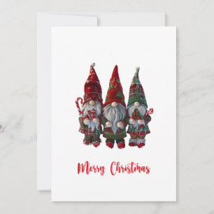 Festliche Weihnachtsgnomen - Niedlicher Feiertagsg Feiertagskarte