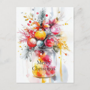 Festliche Weihnachtsgrußkarte Postkarte