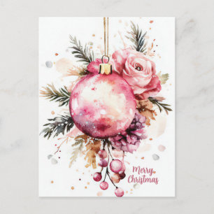 Festliche Weihnachtsgrußkarte Postkarte