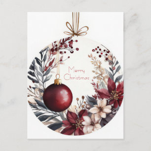Festliche Weihnachtsgrußkarte Postkarte
