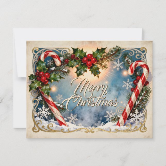 Festliche Weihnachtskarte mit Shine (Vorderseite)