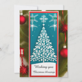 Festliche Weihnachtskarte Snowflake Feiertagskarte