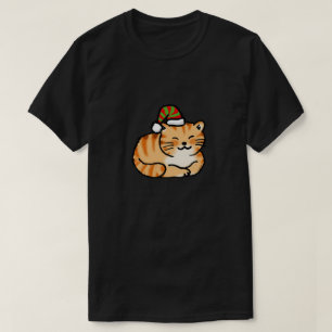 Festliche Weihnachtskatze - Süße Katze mit Santa-H T-Shirt