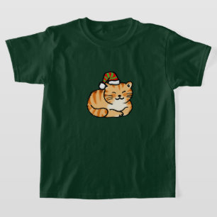 Festliche Weihnachtskatze - Süße Katze mit Weihnac T-Shirt