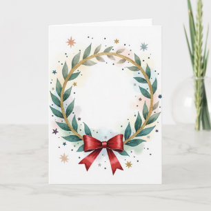 Festliche Weihnachtskränze Karte