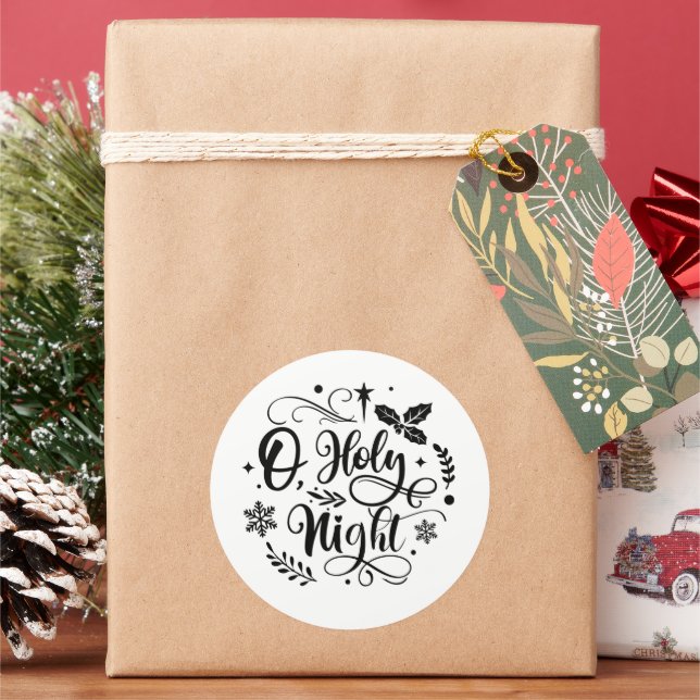 Festliche Weihnachtskunst Runder Aufkleber (Feiertag)