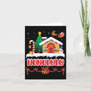 Festliche Weihnachtslandschaft in Honolulu Winterw Karte