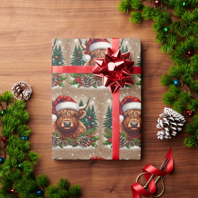 Festliche Weihnachtsmannmütze für das Tragen von H Geschenkpapier (Feiertagsgeschenk)