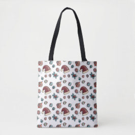 Festliche Weihnachtsmannmütze & Weihnachtsgebäck Tasche