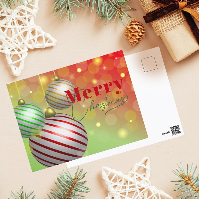 Festliche Weihnachtsschmuck twinken goldene Lichte Feiertagspostkarte (Von Creator hochgeladen)