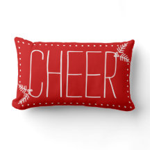 Festliche Weihnachtsschrei Red White Winter Kissen