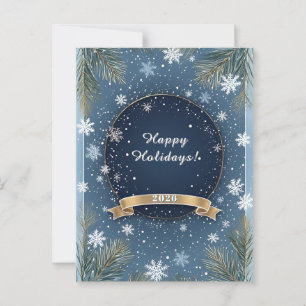 Festliche Weihnachtswinterszene Postkarte