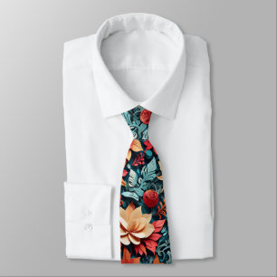 Festliche Winter-Blumen-Eleganz Krawatte