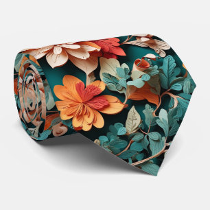 Festliche Winter-Blumen-Eleganz Krawatte