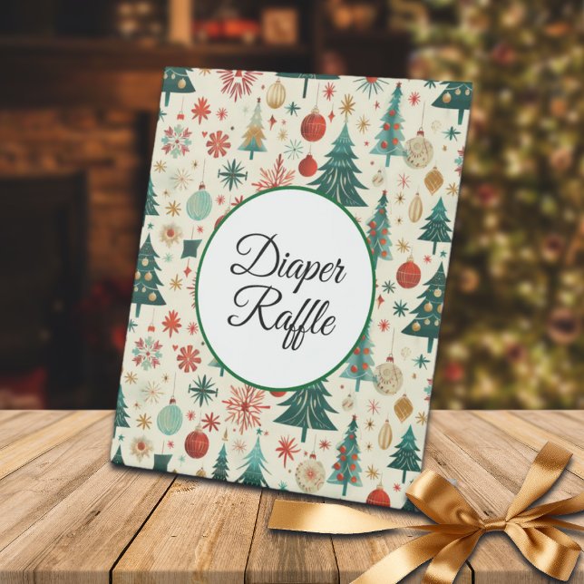 Festliche Winter Muster Kinderduschmaschine Windel Sockelschild (Von Creator hochgeladen)