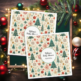 Festliche Winter Pattern Kinderdusche Serviette