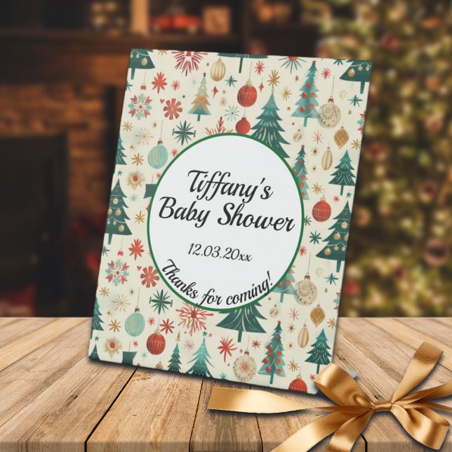 Festliche Winter Pattern Kinderdusche Sockelschild (Von Creator hochgeladen)