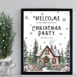 Festliche Winter Weihnachten Party Willkommensunte Poster